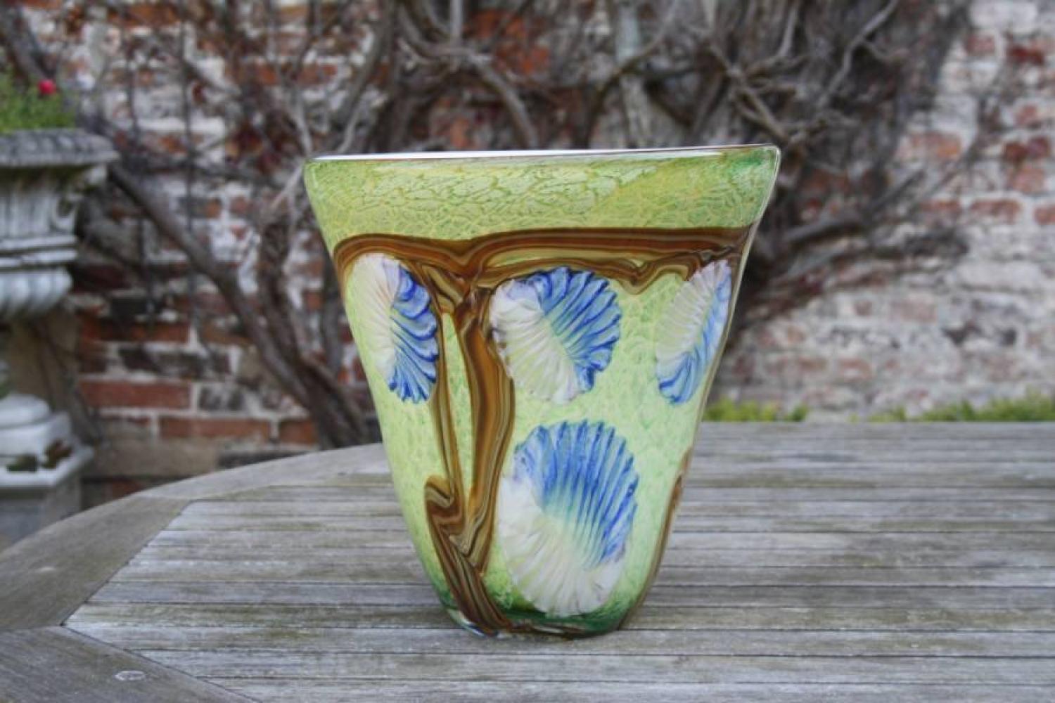 Green/blue Glass Vase