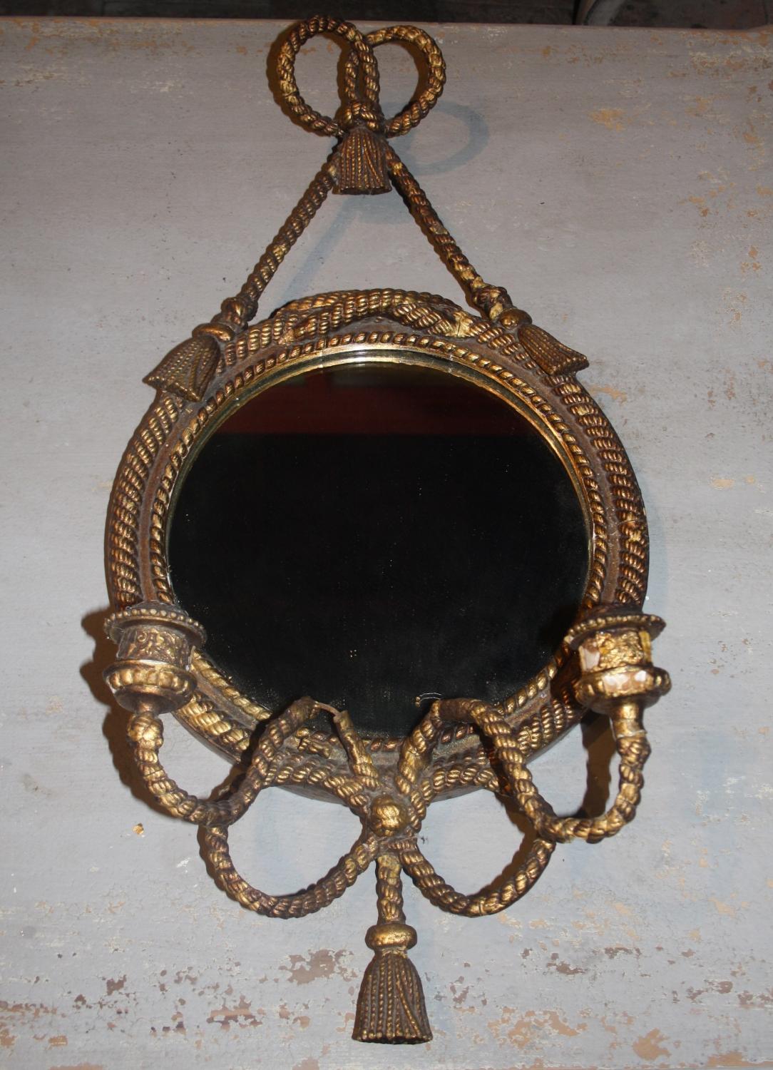 Rococo style giltwood and gesso mirror with c
