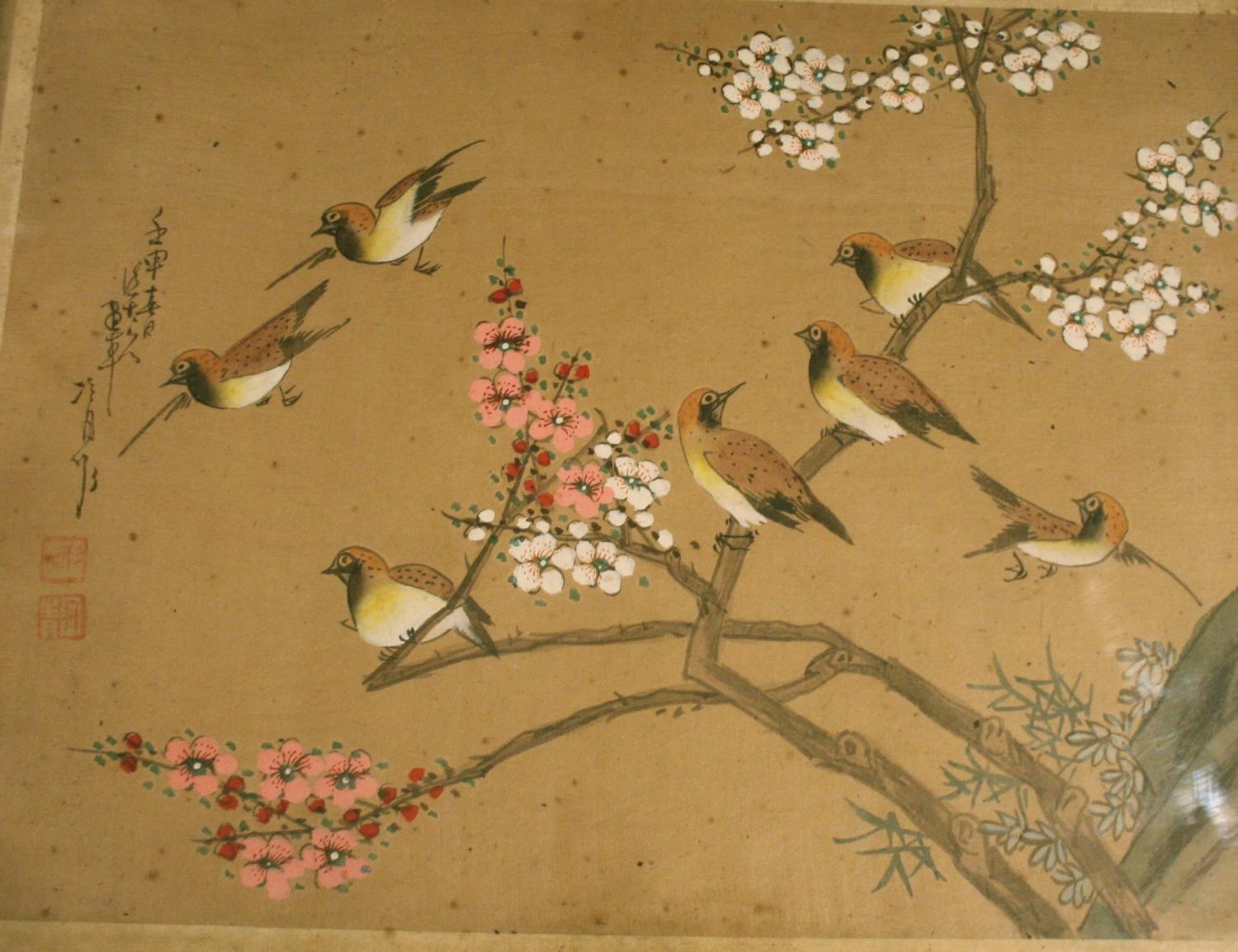 Japanese painting on silk