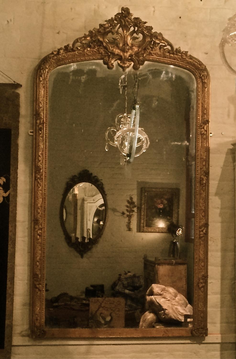 Large 19th Century French Gilt Mirror