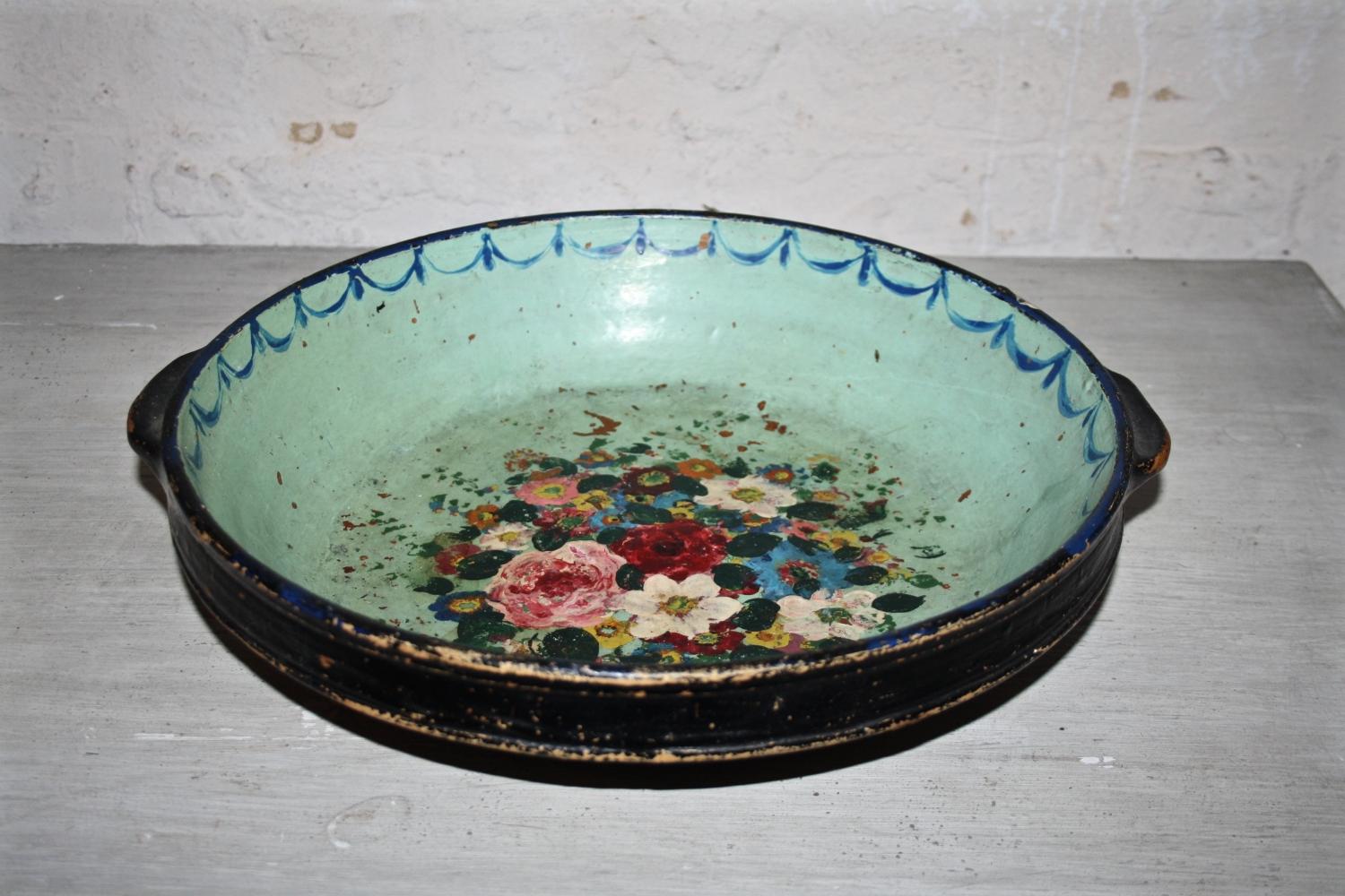 Floral ceramic dish