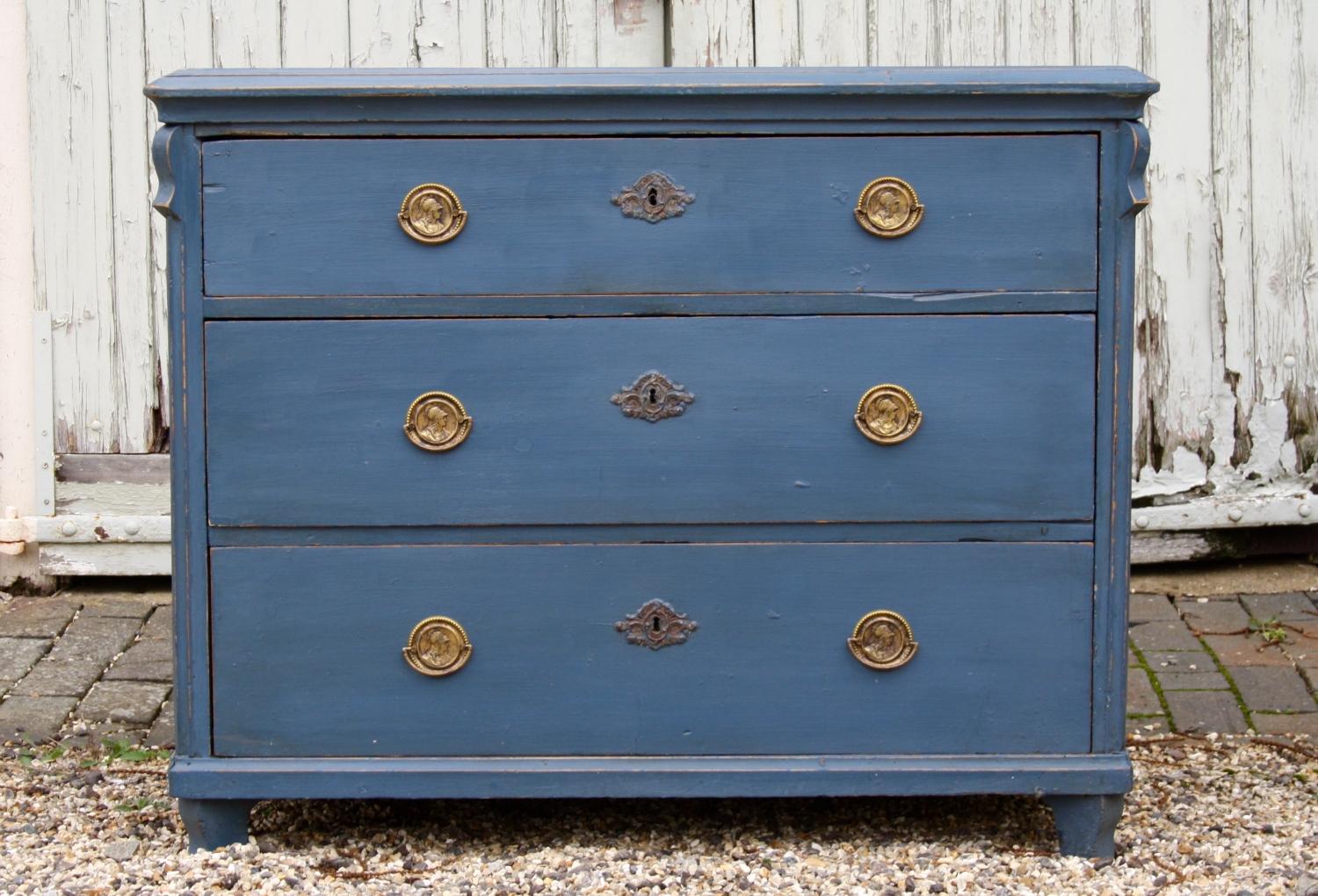 19th Century Blue Chest of Drawers