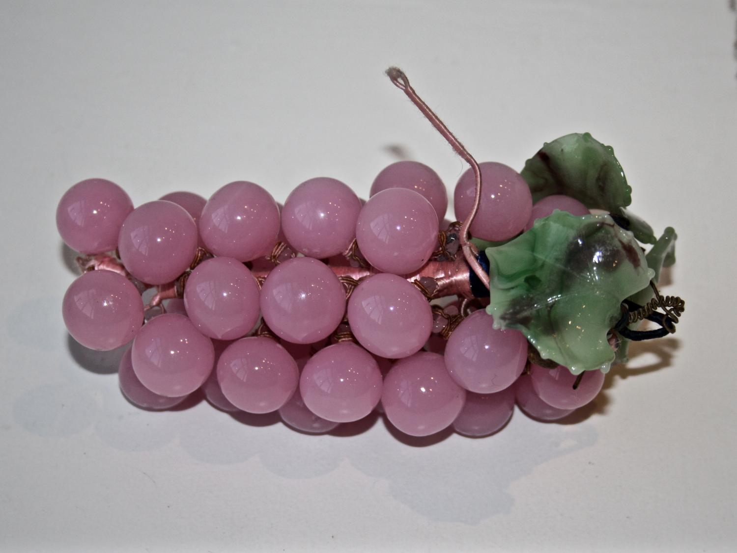 Pink glass grapes