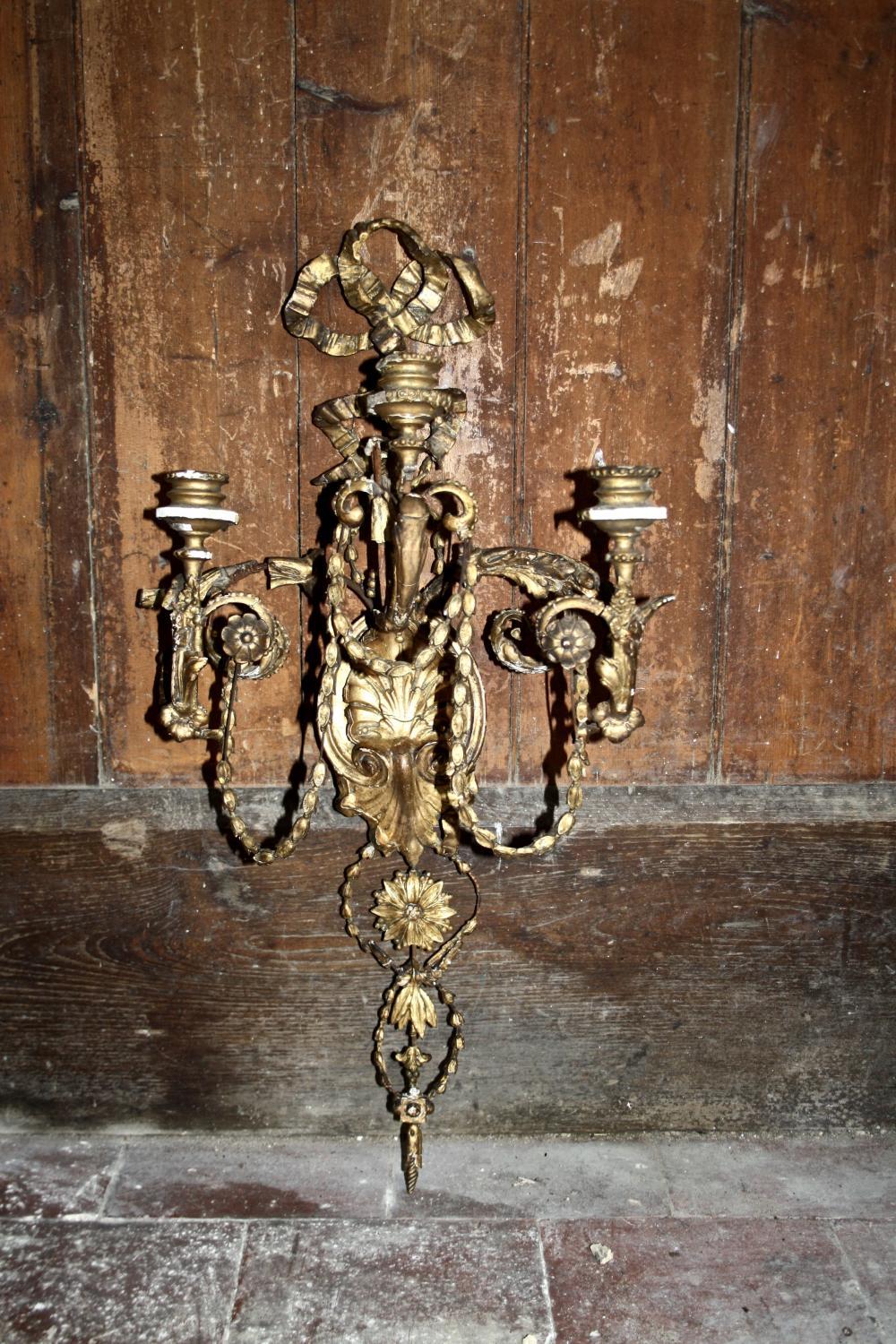 19th century French gilt candle sconce