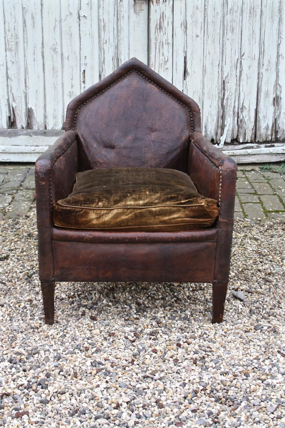 Early 1900s leather chair