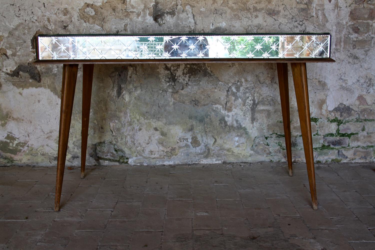 1950's mirrored dressing/console table