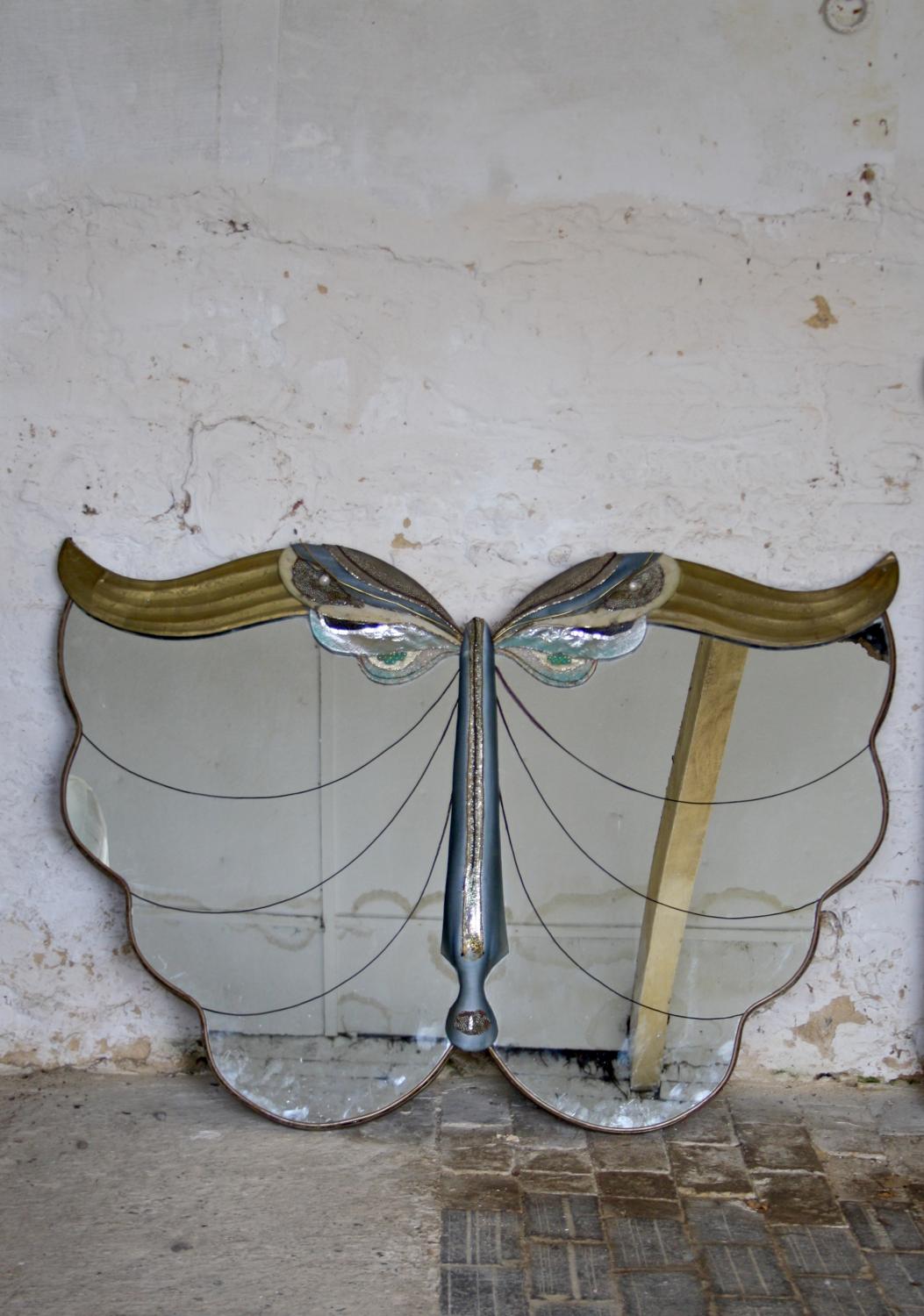 Rare 1950s butterfly mirror
