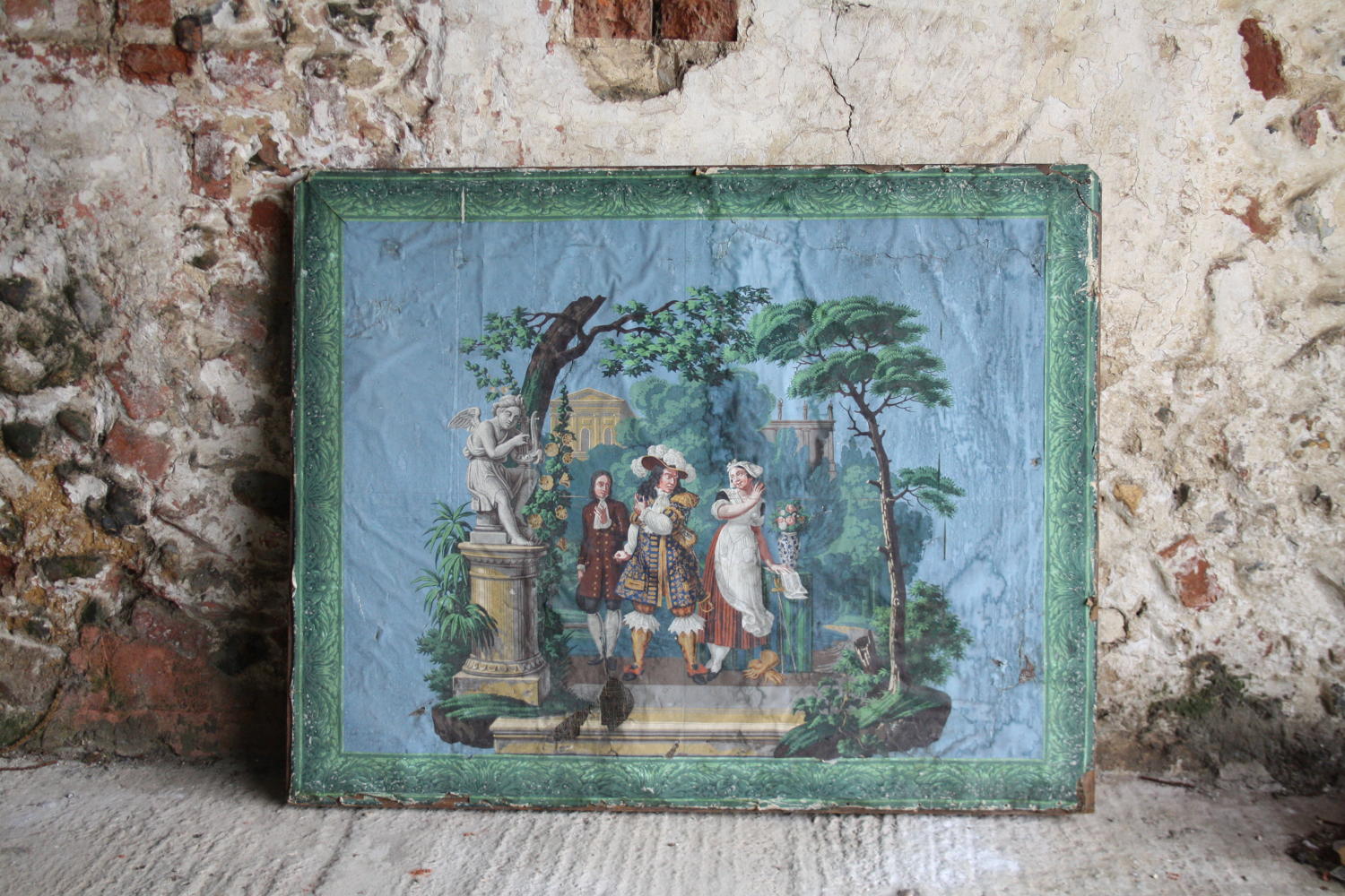 Early 19th century painted canvas