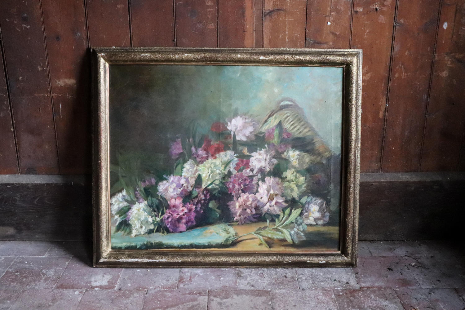French floral oil painting