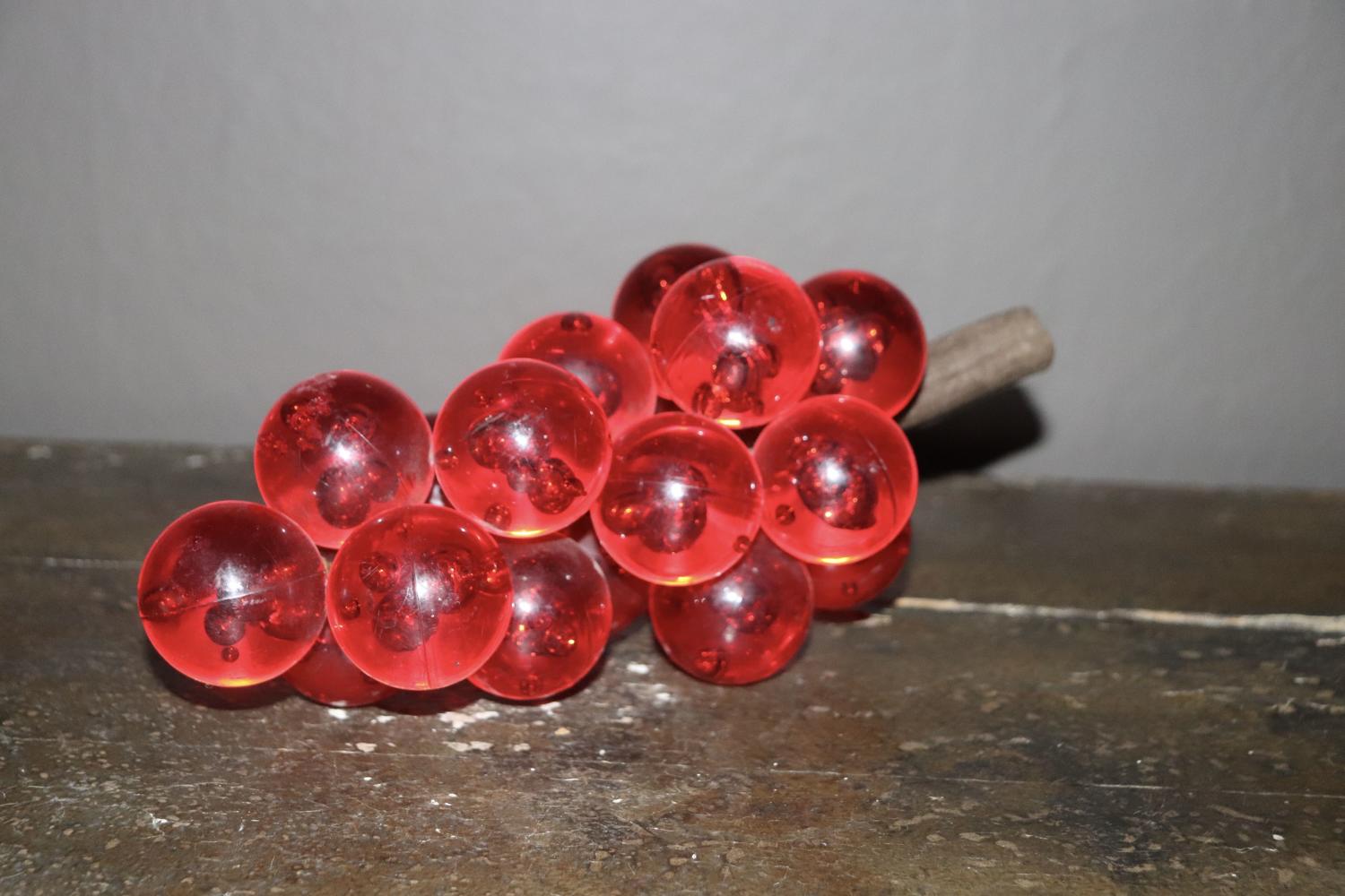 1950s red lucite grapes