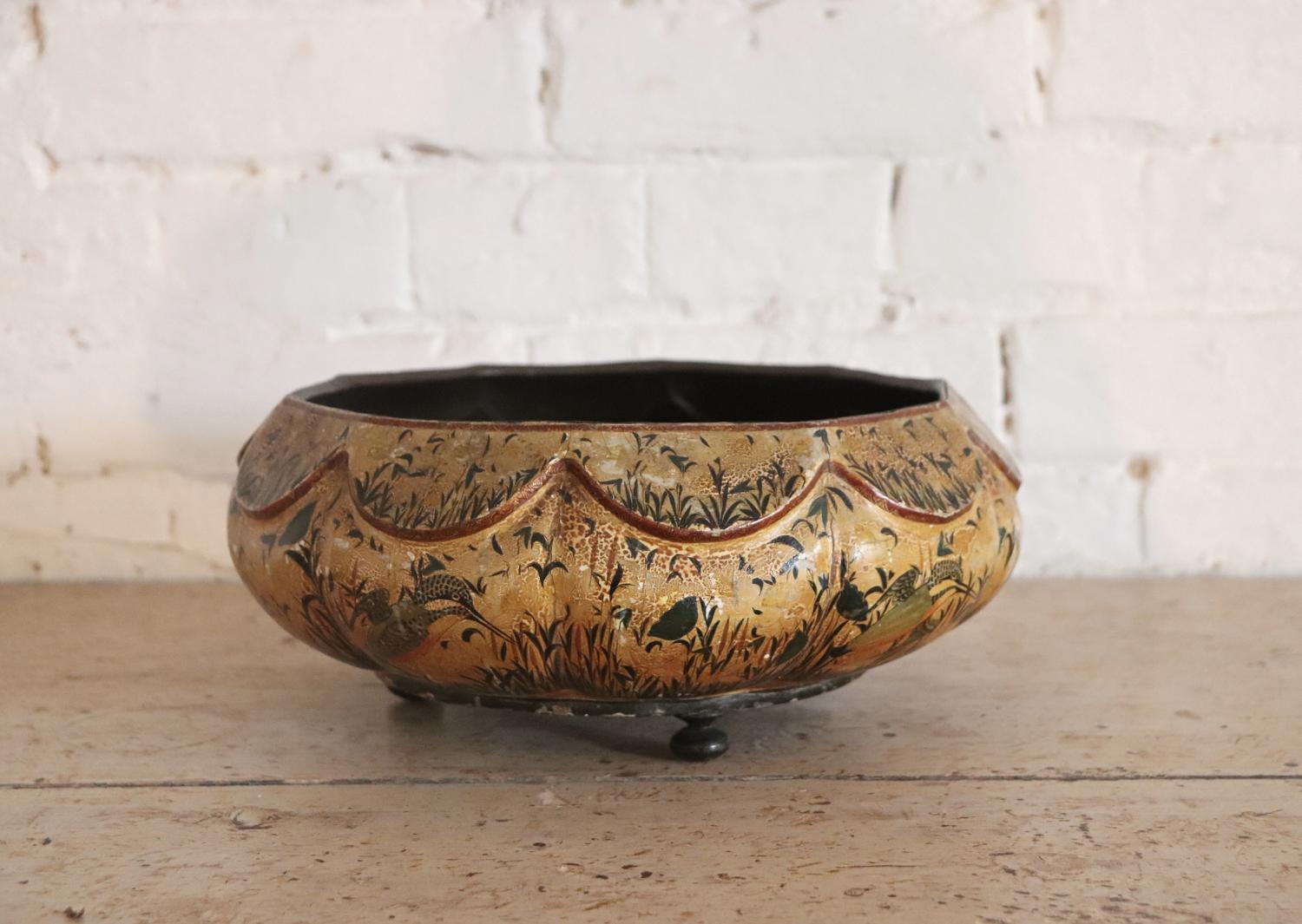 Large mid century Kashmiri bowl