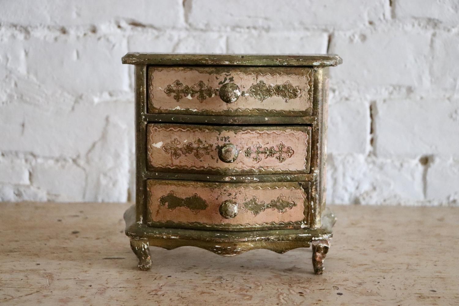 Miniature Florentine chest of drawers