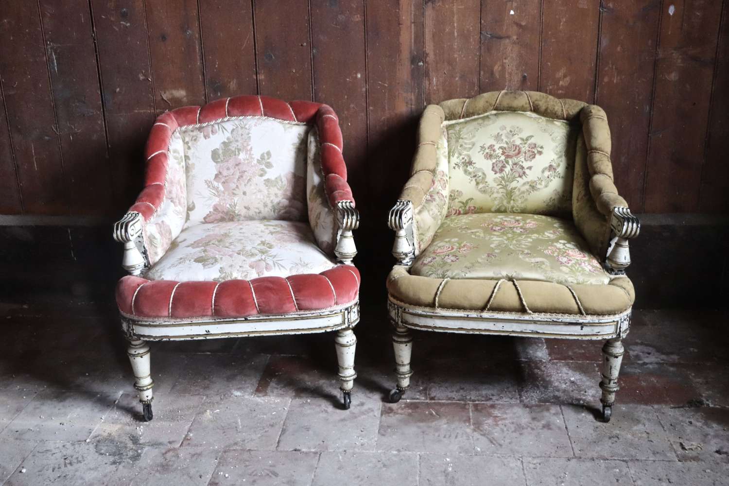 Pair of early 20th century French bedroom chairs