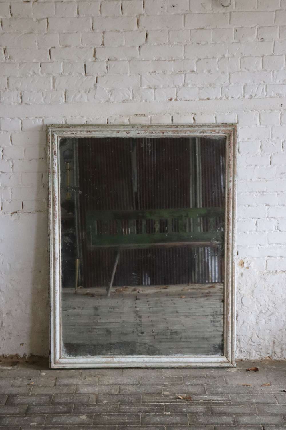 French 19th century wooden framed mirror