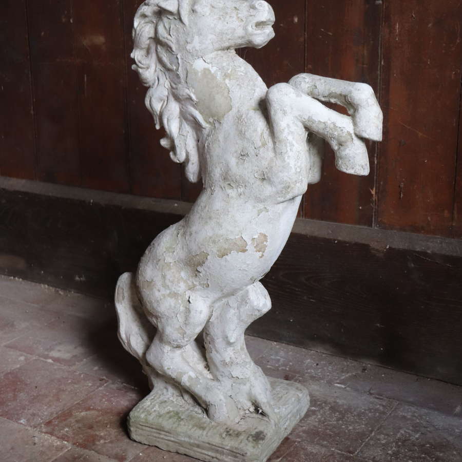 Mid century reconstituted stone horse