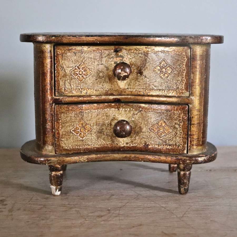 Miniature Florentine chest of two drawers