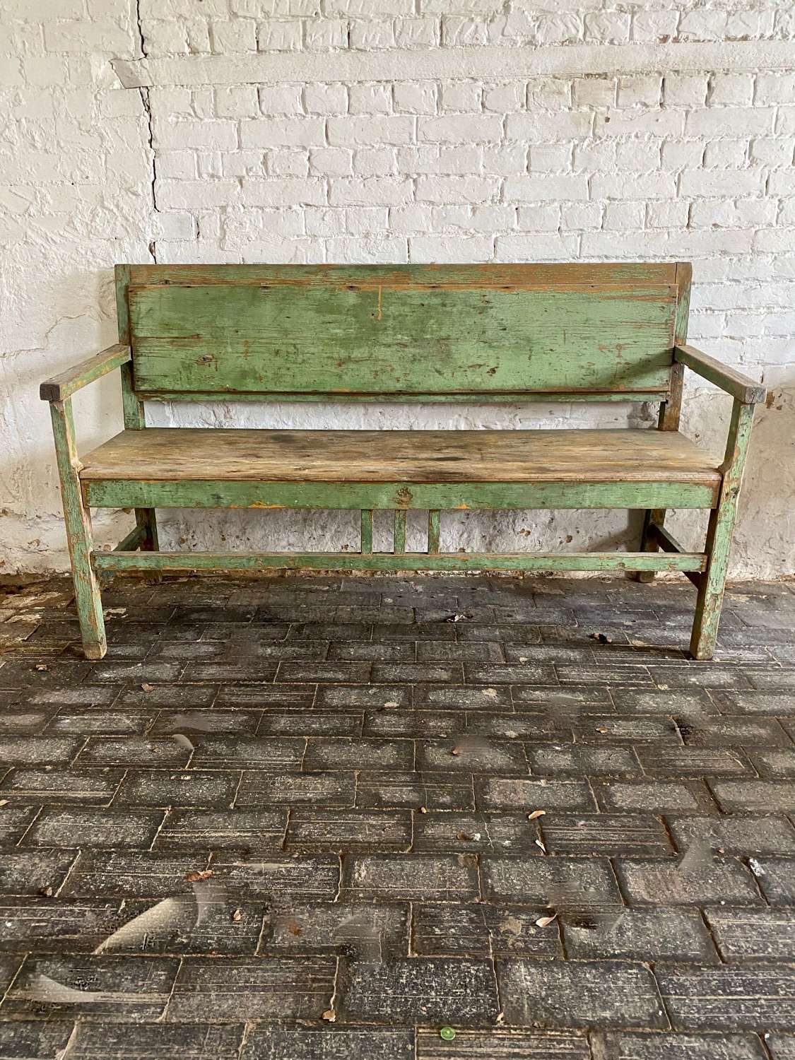 Early 20th century painted bench