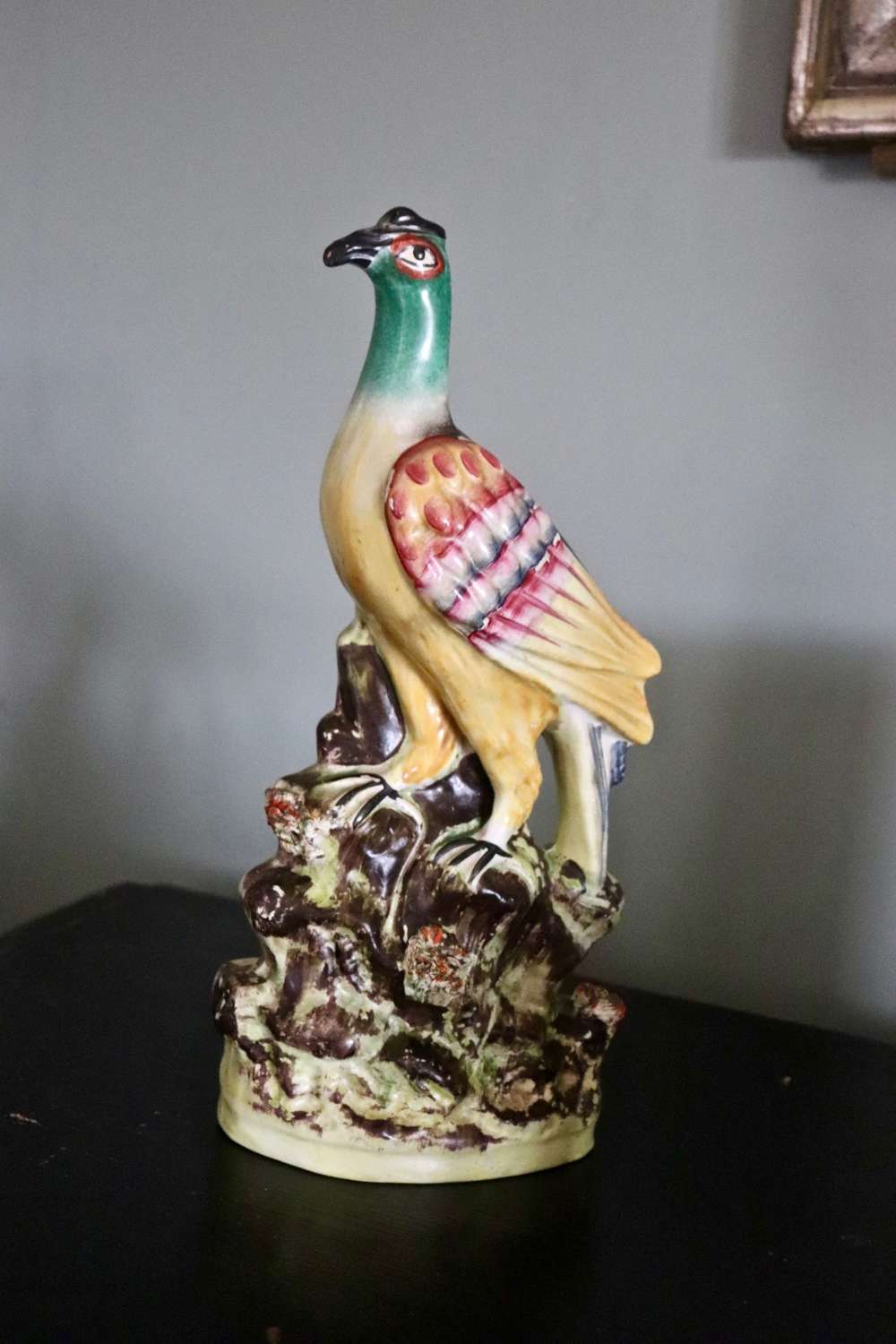 Victorian Staffordshire porcelain bird