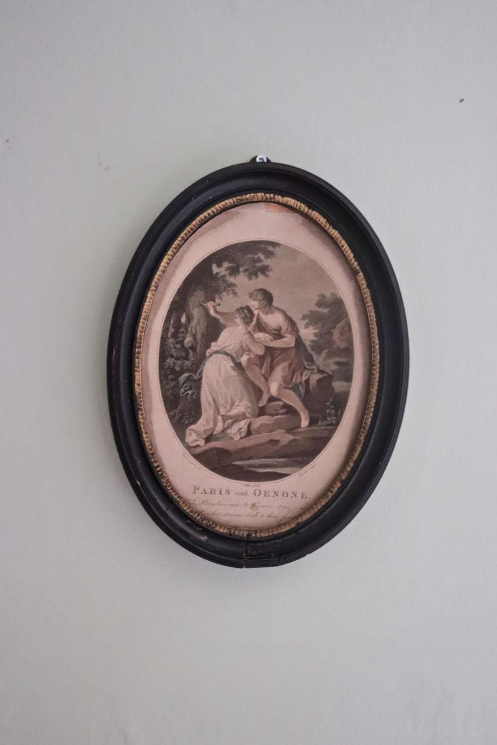 Print in 19th century oval frame