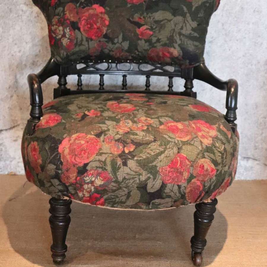 Upholstered early 19th century bedroom chair