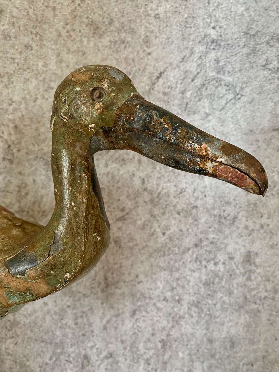 Early 20th century large toleware bird