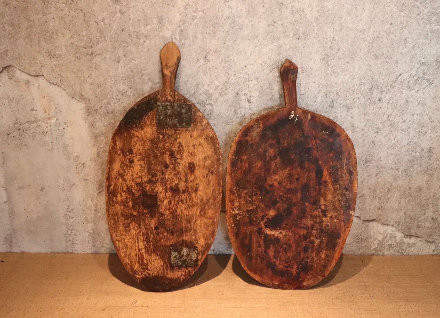 19th century hand carved bread boards