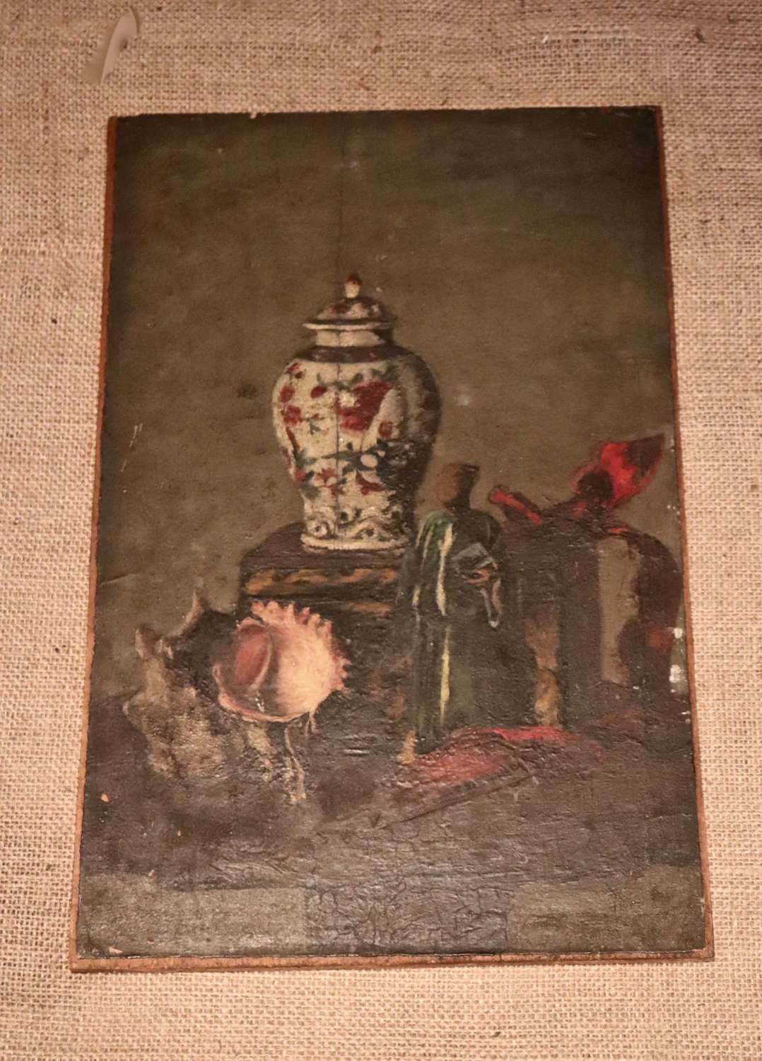 19th century 'dark and moody' oil on board