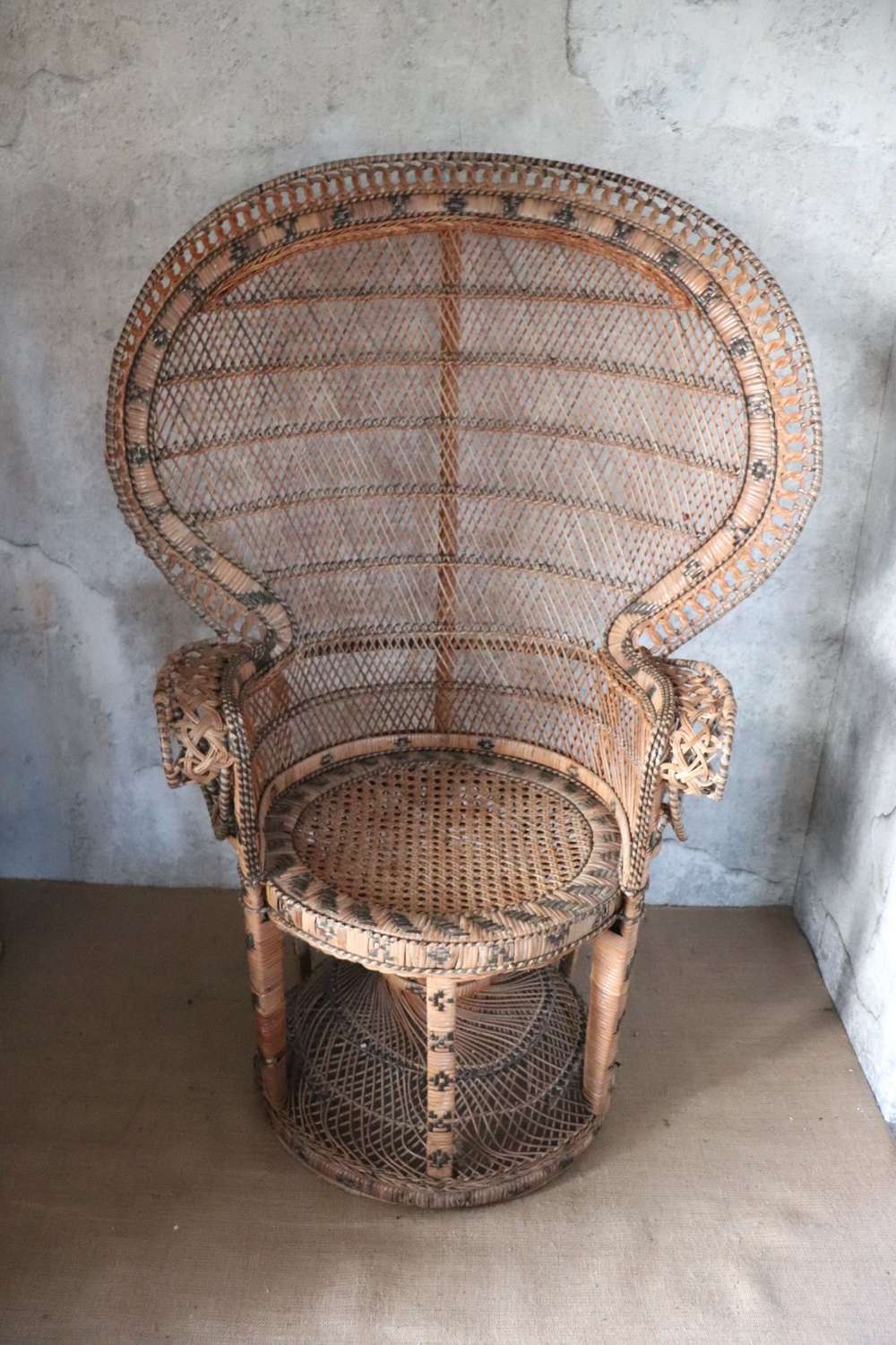 1970s Emmanuelle peacock chair