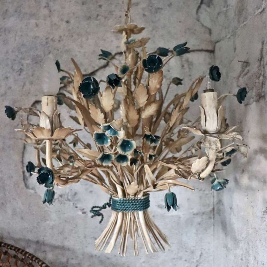 Mid century toleware chandelier