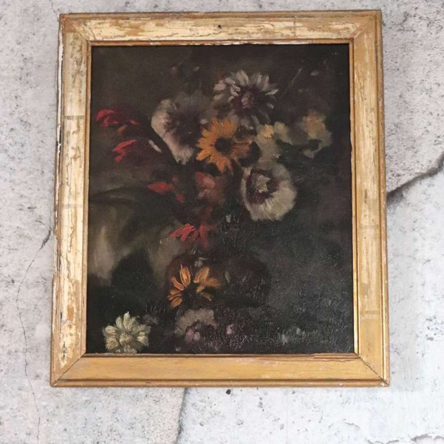 19th century French oil painting in gilt frame