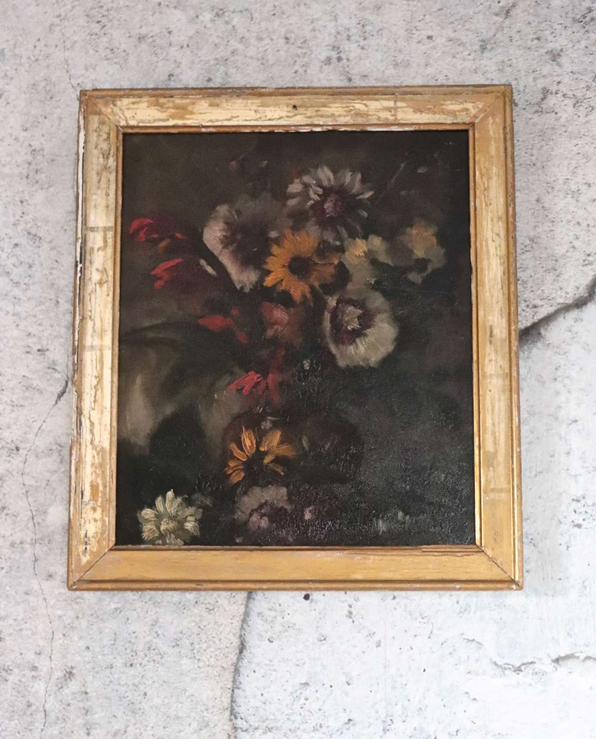 19th century French oil painting in gilt frame