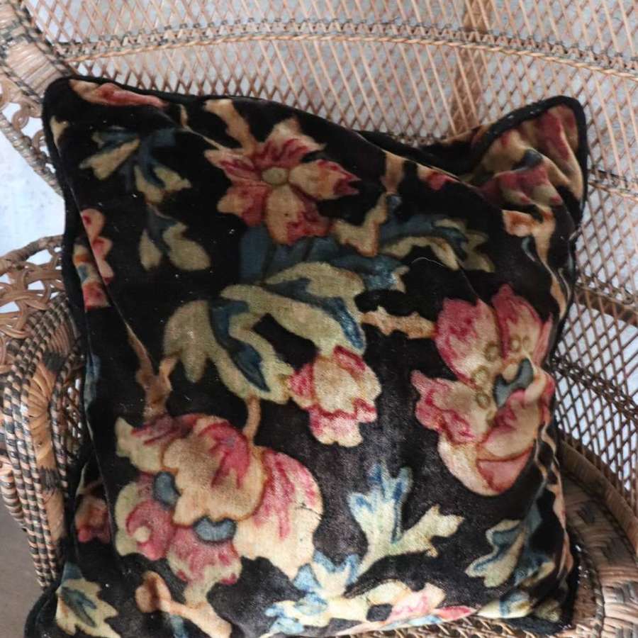 Art Nouveau velvet cushion