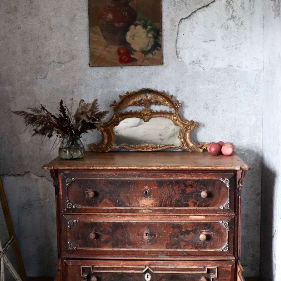 19th century chest of three drawers