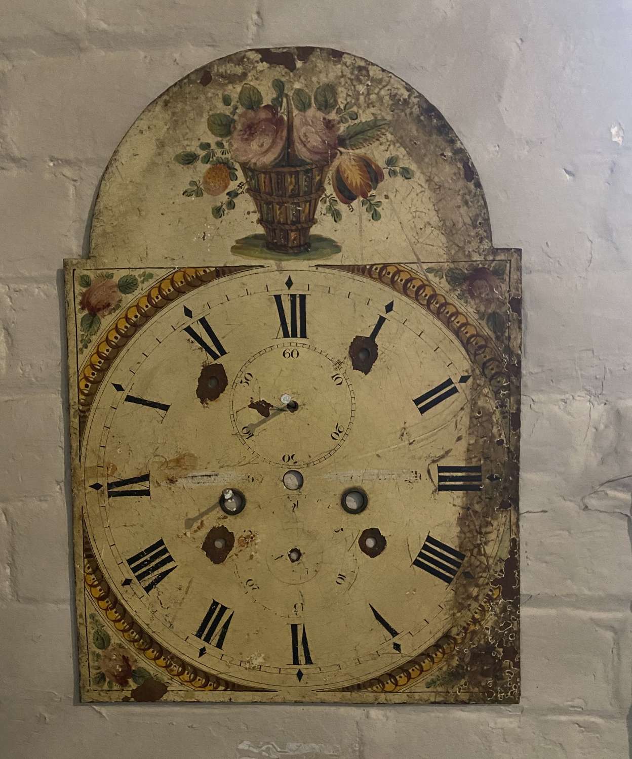 Georgian floral clock face