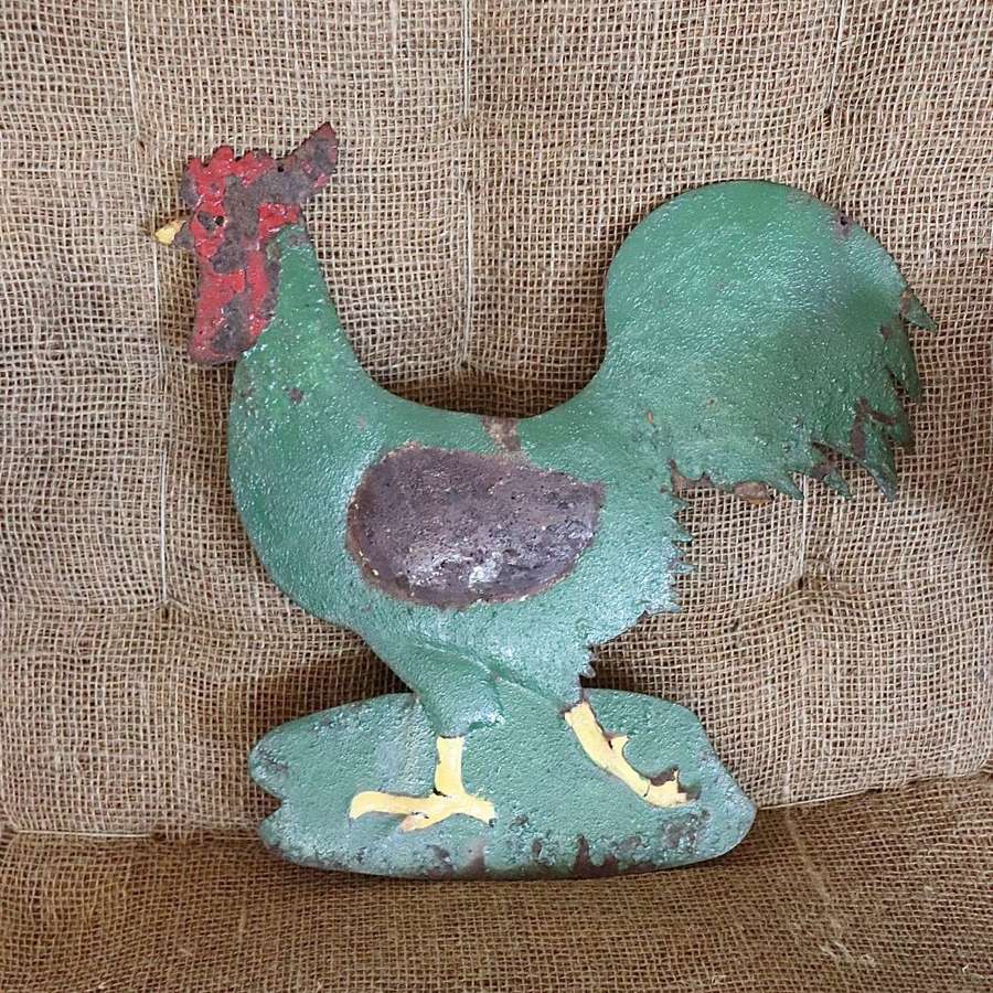 Tin painted cockerel