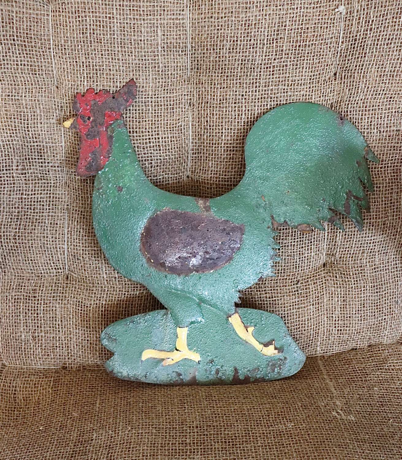 Tin painted cockerel