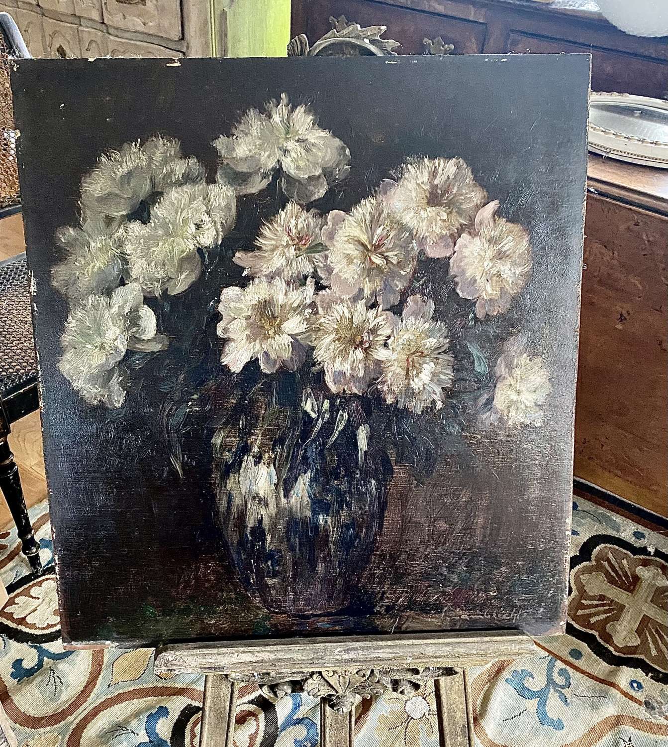 Early 20th century oil on board signed by Emile Lambrechts
