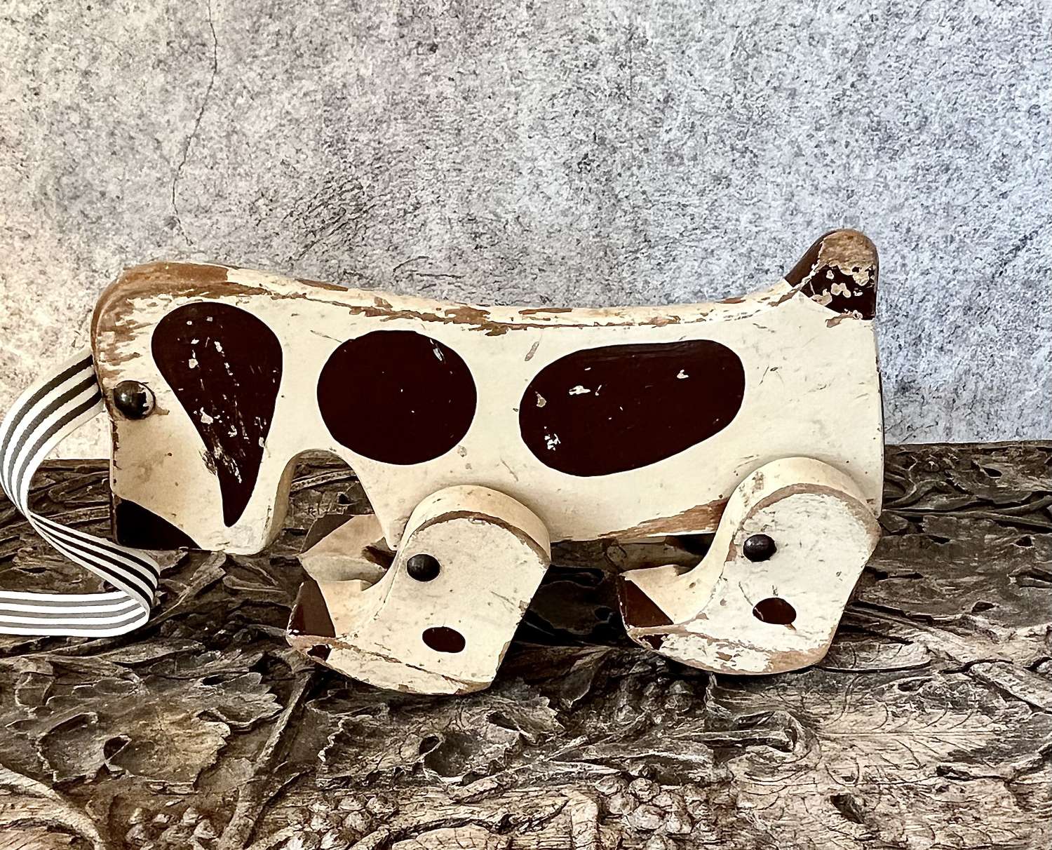 ‘Reggie’ the dog - pull along wooden dog dating to the 1930’s