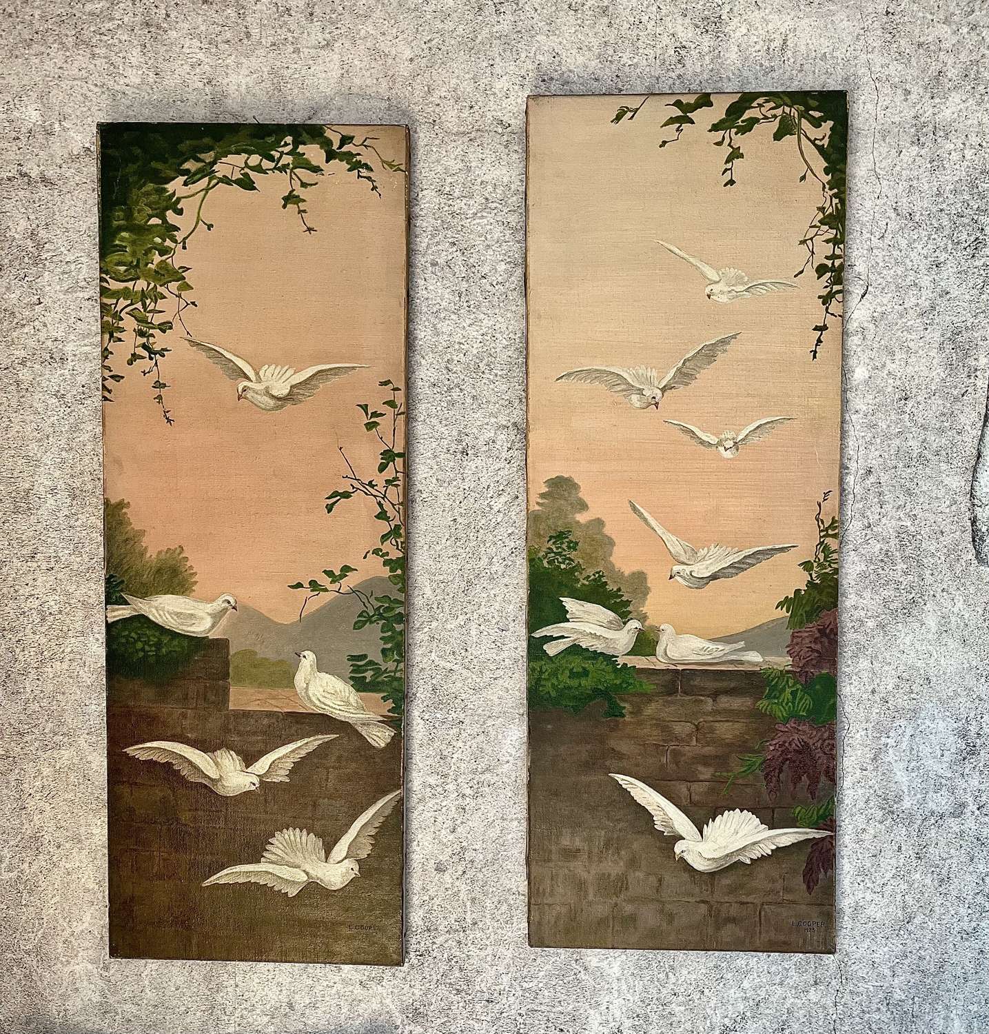 Pair of early 20th century panels