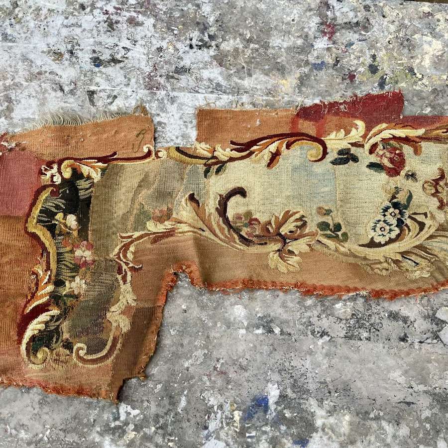 Fragment of early 19th century Aubusson fabric