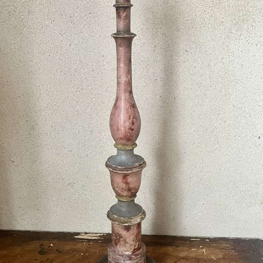 Scandivian painted candlestick
