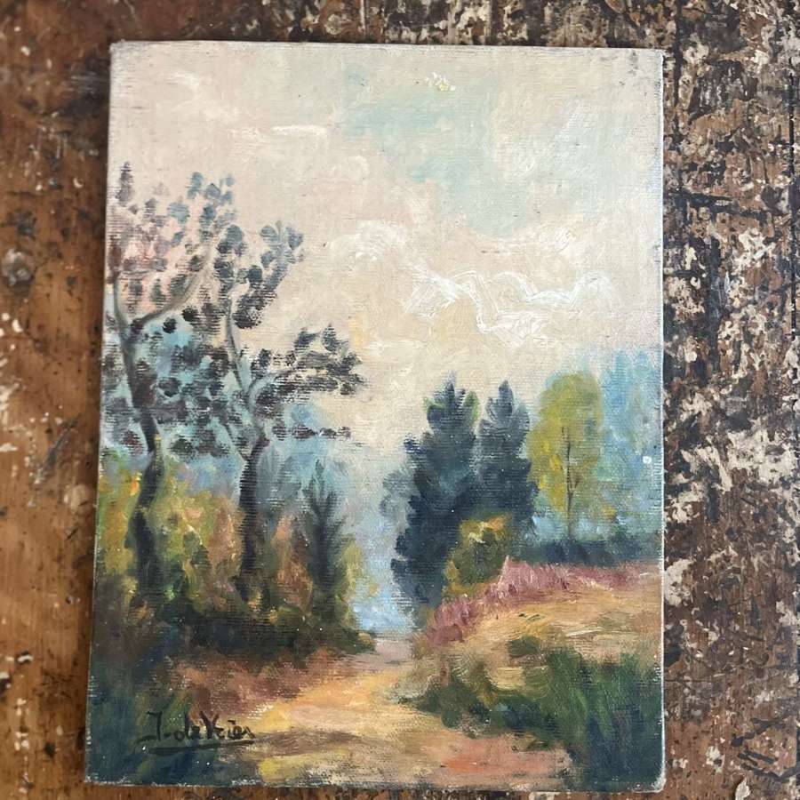 Signed oil on board
