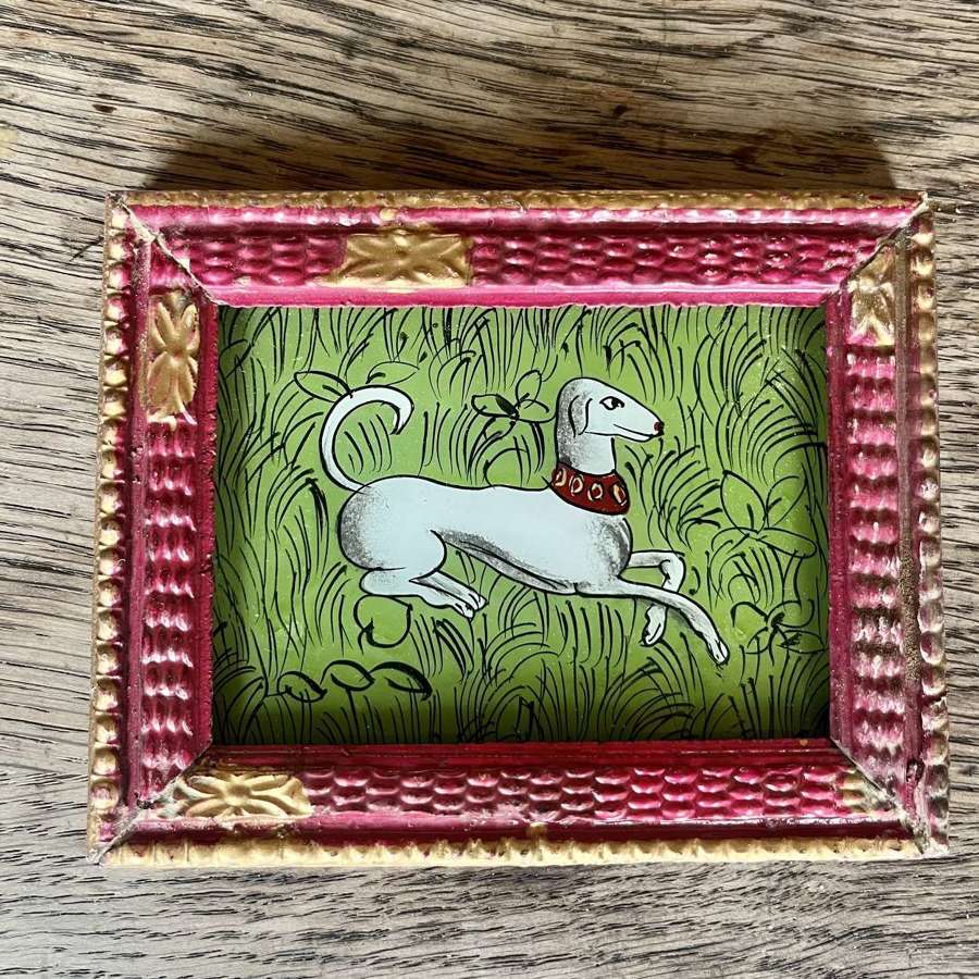 Small Indian reverse glass painting