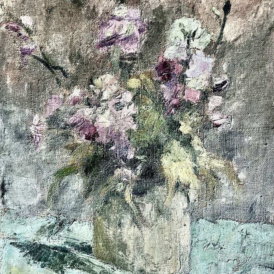 French floral oil on canvas